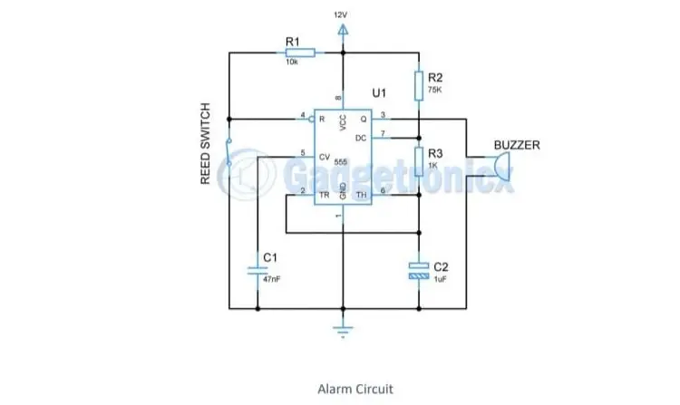 Alarm circuit project 555