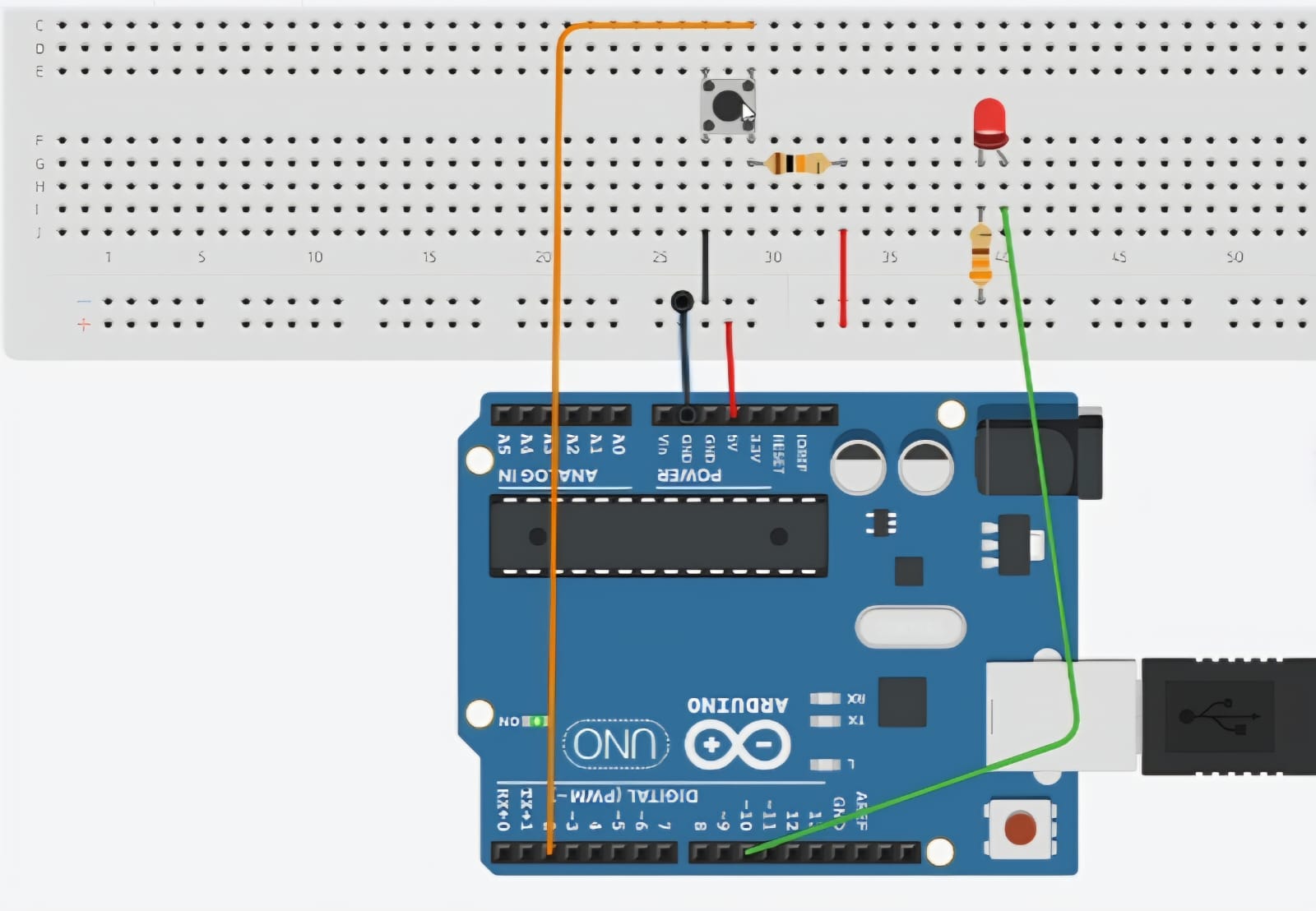Arduino Push Button with LED