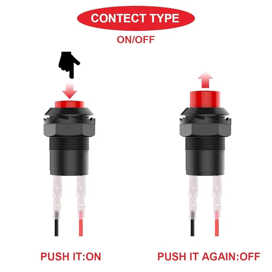 On Off Self-Lock 12mm 2pin - Red 2.webp
