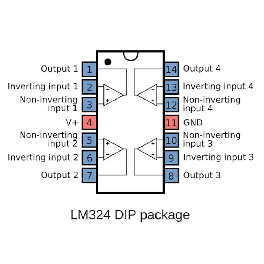 LM324 IC – (Quad Op-Amp) DIP-14 +.webp
