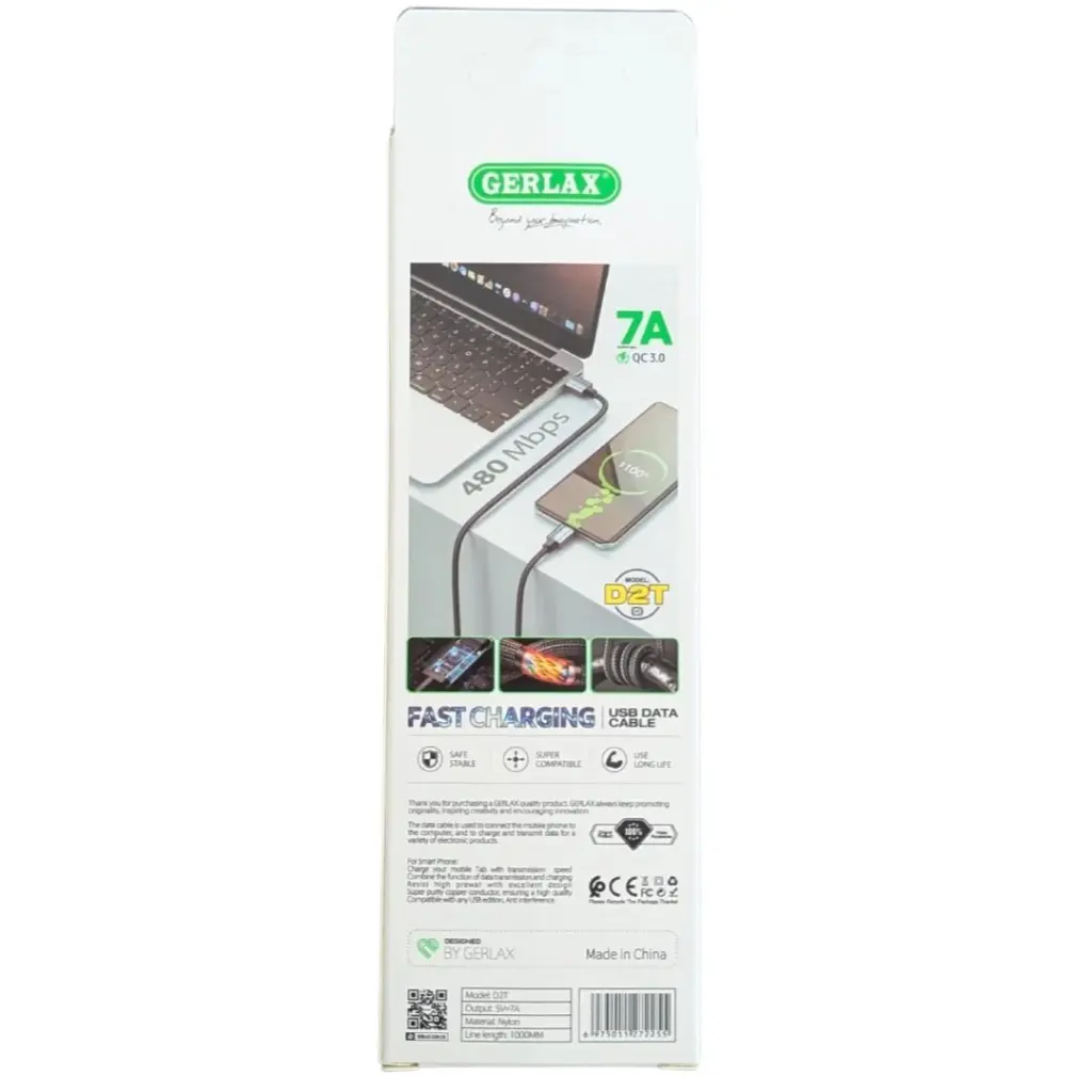 GERLAX Type-C USB TO USB Data Cable 1M D2T 7A.webp
