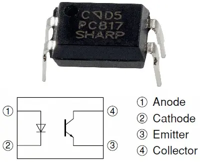 PC817 Optocoupler – 4-Pin DIP Isolation IC.webp