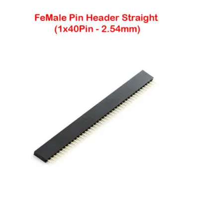Female Pin Header  – 2.54mm Pitch 40 pin