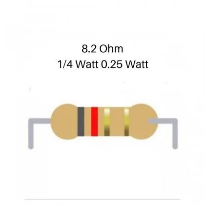 Resistor 8 ohm 0.25 W  