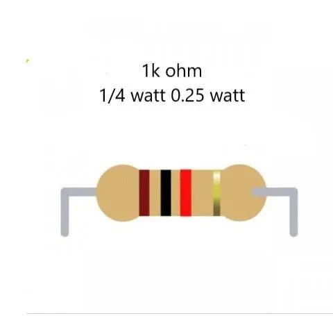 Resistor 1k ohm 0.25 W 