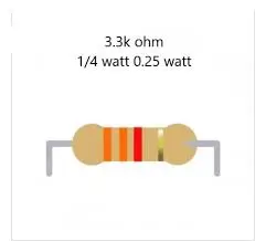 Resistor 3.3k ohm 0.25 w
