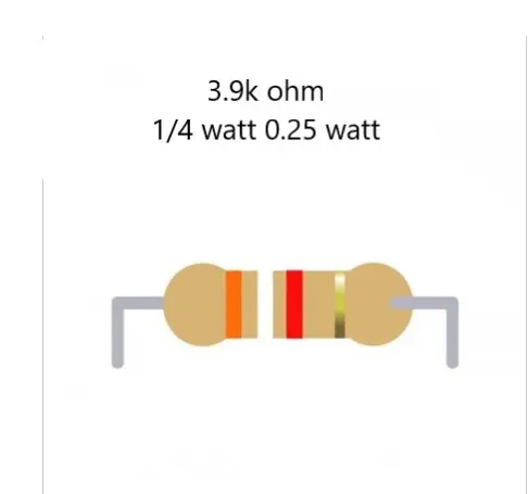 Resistor 3.9k ohm 0.25 W 
