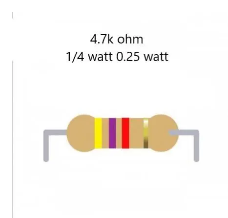 Resistor 4.7k ohm 0.25 w  