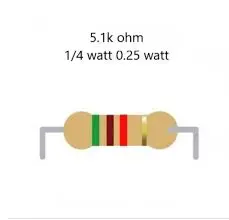 Resistor 5.1k ohm 0.25 W