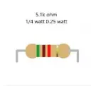 Resistor 5.1k ohm 0.25 W