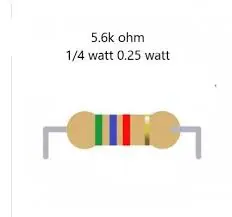 Resistor 5.6k ohm 0.25 W