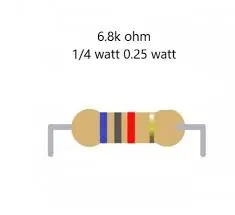 Resistor 6.8k ohm 0.25 W