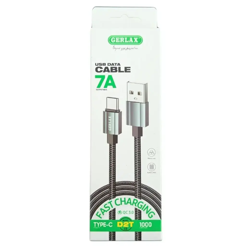 GERLAX Type-C USB TO USB Data Cable 1M D2T 7A 