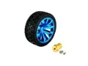 Robot Wheel Blue 65mmx28mm+ Metal Coupler 4mm 