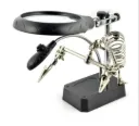 soldering holder professional with LED Magnifier Glass With Auxiliary Clip AC/DC TE-800