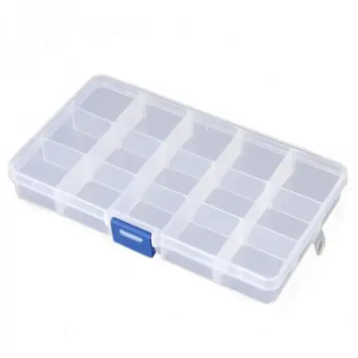 Clear Plastic Box 15 Grids 
