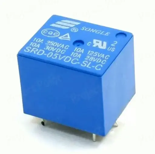 Relay SPDT 5VDC Coil 10A 5 Pin