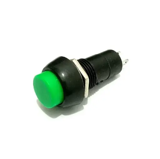 On/Off Self-Lock 12mm 2pin - Green
