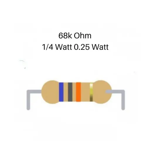 Resistor 68k ohm 0.25 W