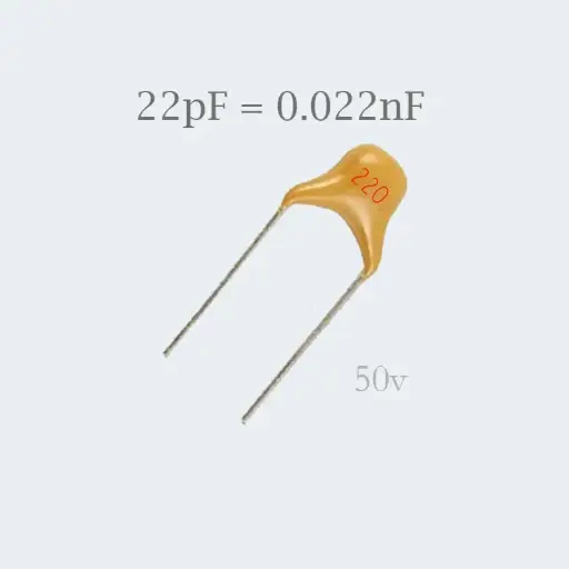 Ceramic capacitor 22pF (222) / 50 V
