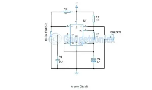 Alarm circuit project 555  EUR AI 